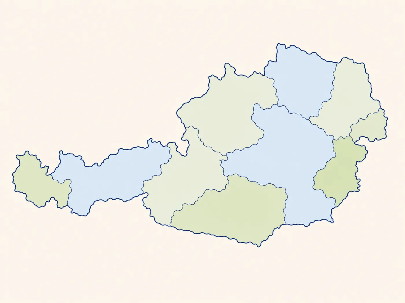Schematische Bundesländer-Karte Österreich mit Netzbetreiber-Labels.