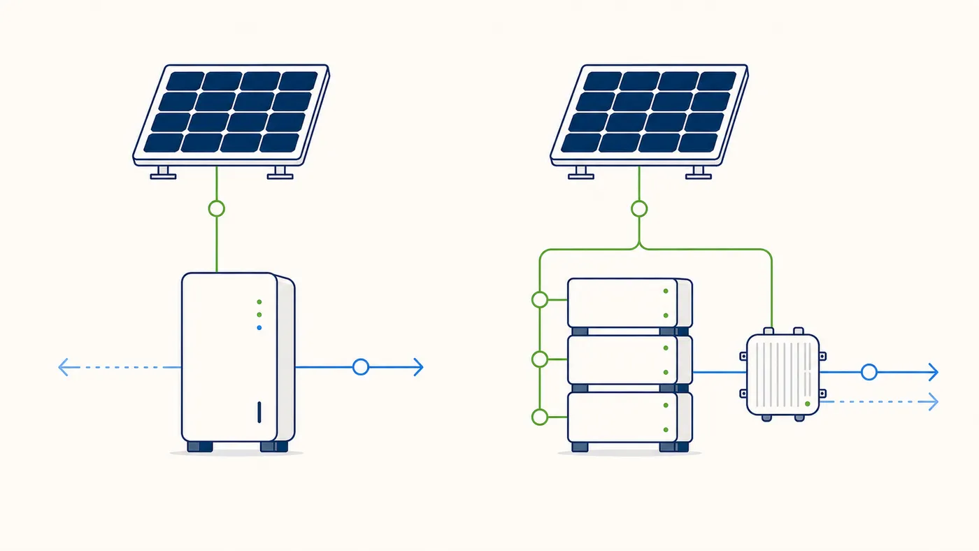 Schema-Box: zwei Szenarien, fester Bundle-Kauf links, modularer Aufbau rechts.