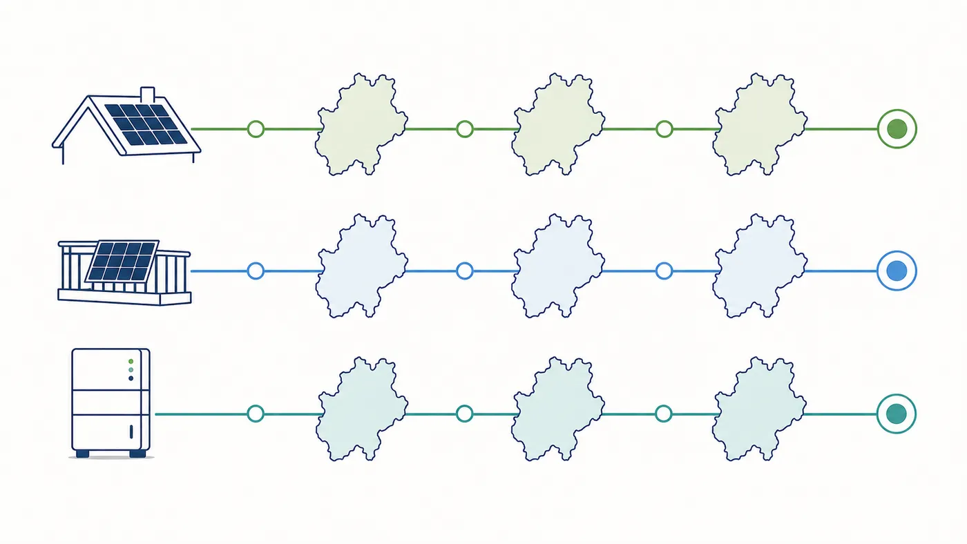 Flow-Schema: Eigentum / Mieter / Vermieter mit jeweils zugehöriger Förderlinie.