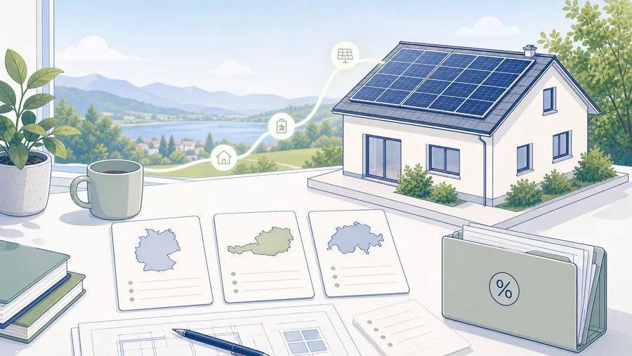 PV-Anlage Steuer DACH 2026: Was 0 % USt heißt, was sie nicht heißt