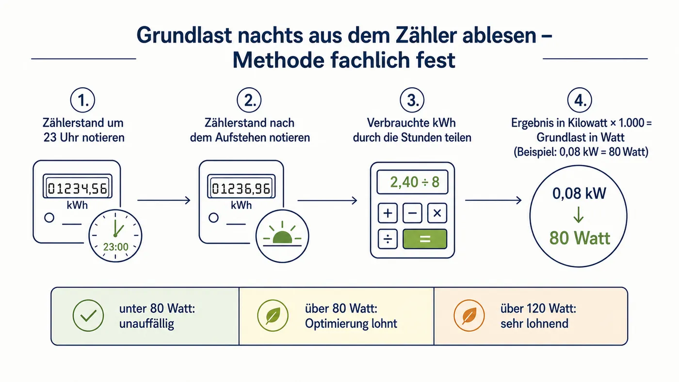 Entscheidungsschema zu Mess- und Einsparlogik für Standby-Verbrauch.